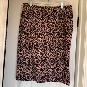 Animal print pencil skirt